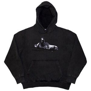 The 1975 Unisex Adult Car Photo Washed Hoodie / Charcoal Grey